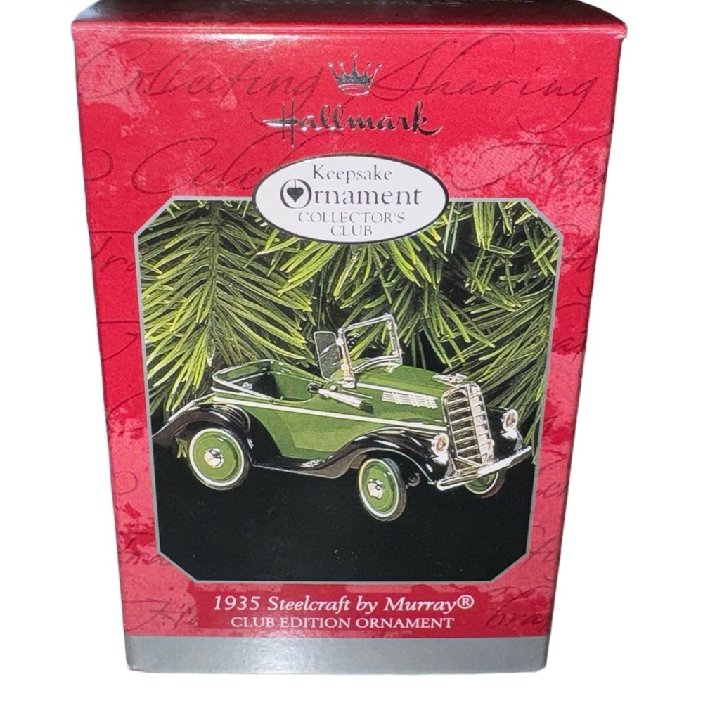 Hallmark "1935 Steelcraft by Murray" Die-Cast Green Pedal Car Ornament 1998 NIB
